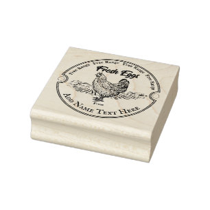 Borracha Carimbo de Madeira de Ovos Personalizados