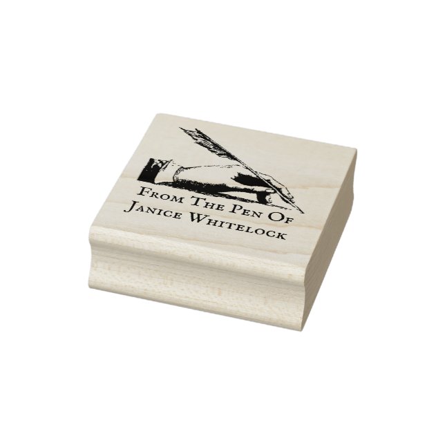 Borracha Carimbo de madeira do escritor personalizado (Carimbo)
