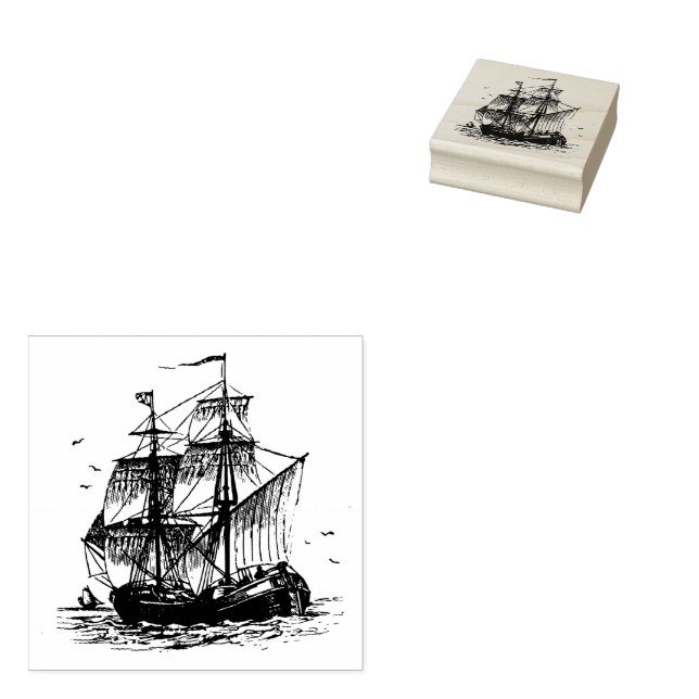 Borracha Carimbo de madeira para navio de navegação (Carimbado)