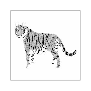 Borracha Carimbo de madeira para tigre