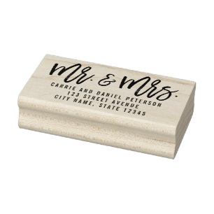 Borracha Carimbo de Madeira Personalizada Bruto