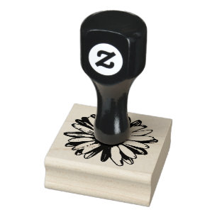 Borracha Carimbo de Monograma Personalizado Daisy