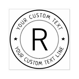 Borracha Carimbo de Monograma Redondo Formal