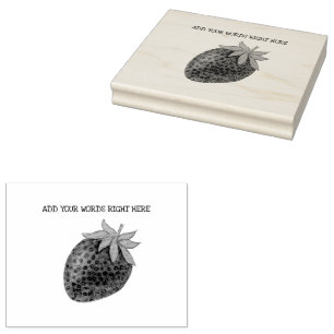 Borracha Carimbo de Morango Personalizado