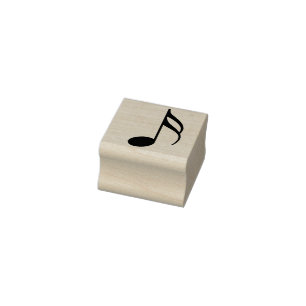 Borracha carimbo de nota de música