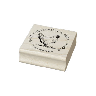 Borracha Carimbo de Ovo Personalizado de Fazenda de Galinha