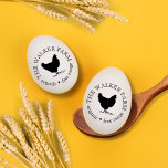 Borracha Carimbo de Ovos Personalizado<br><div class="desc">Carimbos personalizados de ovos para a sua casa ou fazenda familiar com lindas ilustrações de galinha/pato e monogramas ou informações em fontes de fazenda. Estes carimbos são concebidos para serem utilizados com a pega para melhor aplicação e não incluímos a tinta, pois cabe-lhe escolher um como para os ovos é...</div>