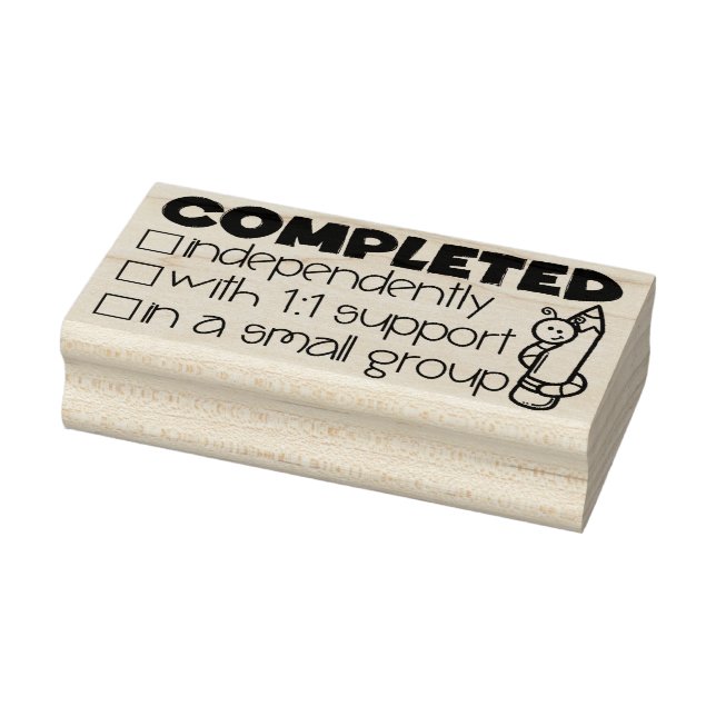 Borracha Carimbo de Professora Concluído (Carimbo)