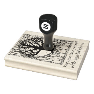 Borracha Carimbo de Proverbo de Árvore Verde