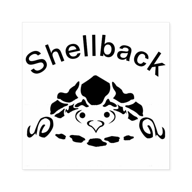 Borracha Carimbo de Tartaruga Preto (Impressão)