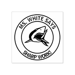 Borracha Carimbo de trabalho de tubarão do professor