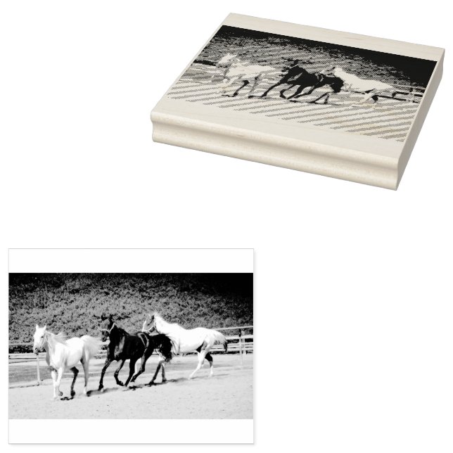 Borracha Carimbo de Três Cavalos (Carimbado)