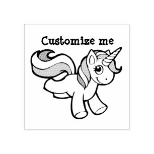 Borracha Carimbo de unicórnio