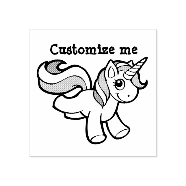 Borracha Carimbo de unicórnio (Impressão)