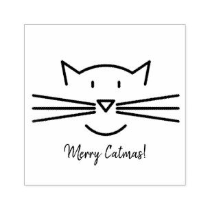 Borracha Carimbo Design de Arte Gato Whiskers