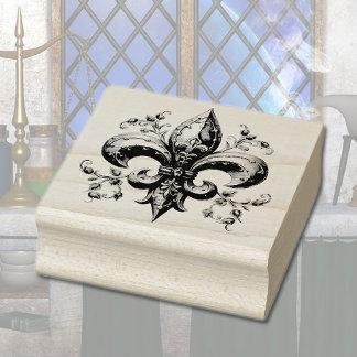 Borracha Carimbo Fleur de Lis