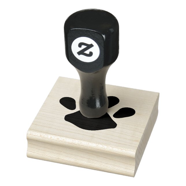 Borracha Carimbo Impresso De Pata De Madeira (Carimbo)