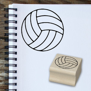 Borracha Carimbo Mini Volei Simples para Fãs de Esportes