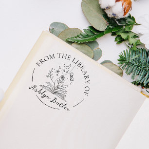 Borracha Carimbo Personalizado Da Biblioteca De