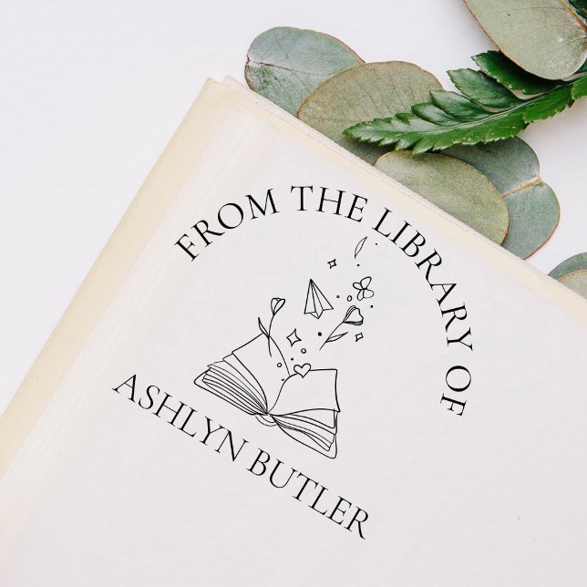 Borracha Carimbo Personalizado Da Biblioteca De (Criador carregado)