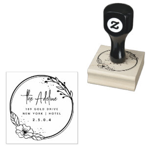 Borracha Carimbo Personalizado de Casamento