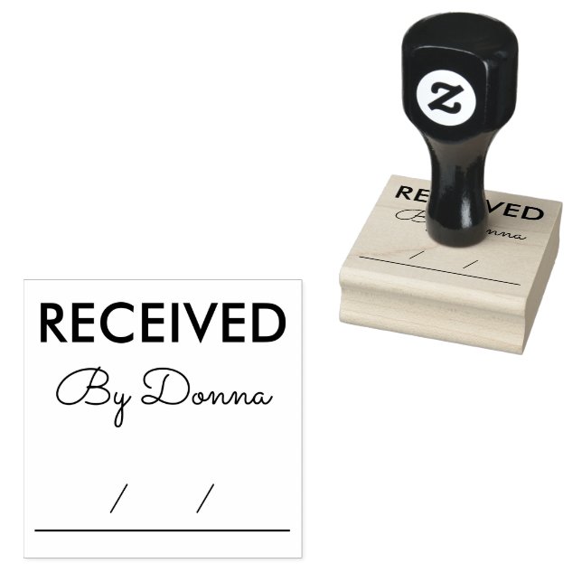 Borracha Carimbo Personalizado de Nome para Escritório (Carimbado)