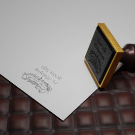Borracha Carimbo Personalizado de Propriedade de Livro