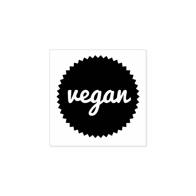 Borracha Carimbo Vegan Para Fornecedores De Comida (Impressão)