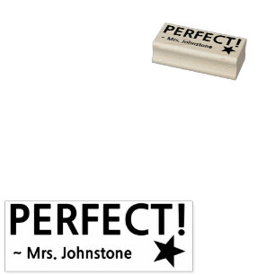 Borracha Diversão "PERFECT" + Nome do Professor Carimbo de 