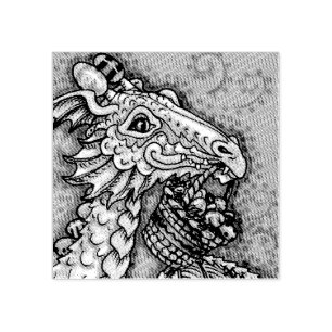 Borracha DRAGÃO do OVO DA PÁSCOA, fim do CARIMBO DE