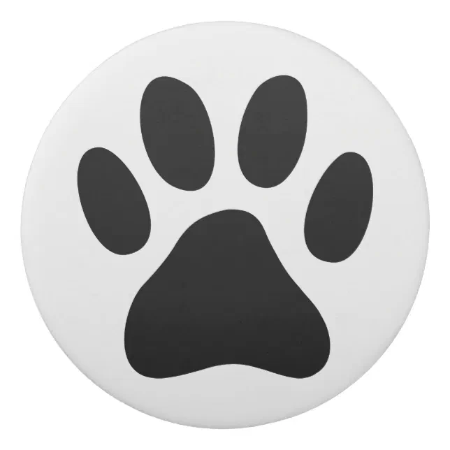 Texto cachorro preto com uma impressão de pata de animal em vez da letra o  pet pegada na palavra cachorro