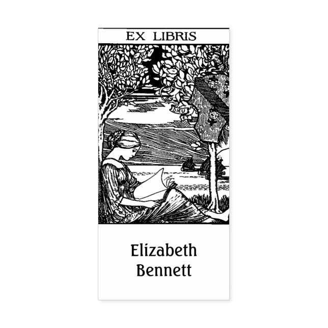 Borracha Ex Libris Vintage Carimbo de Livro (Impressão)