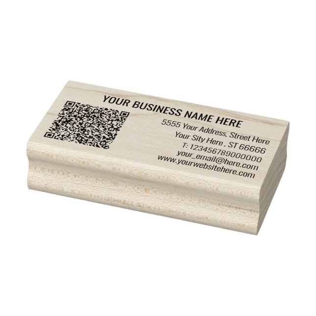 Borracha Exemplo de Carimbo de QR Code de Endereço de Devol (Carimbo)