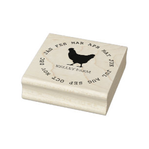 Borracha Fazenda de frango personalizada   Carimbo De Ovos