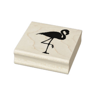 Borracha Flamingo - carimbo de madeira