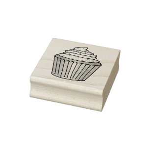 Borracha Fosco com Carimbo de Cupcakes Doce
