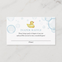 Borracha Fralda Pato Raffle Cartão de inserção