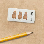 Borracha Funny Capybara Triplet Personalizada<br><div class="desc">A borracha de Capybara Triplet personalizada. As capybaras são criadas por @artbybiyan para amantes e amantes de os animais de capybara.</div>