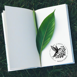 Borracha Lindo Carimbo de Livro com Nome Personalizado Beij
