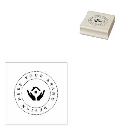 Borracha Logotipo comercial Carimbo simples de arte da made
