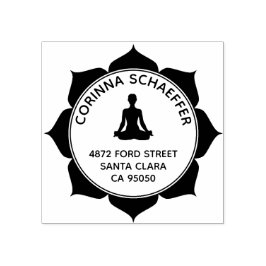 Borracha Meditação de Lotus Devolver Endereço Carimbo de Bo