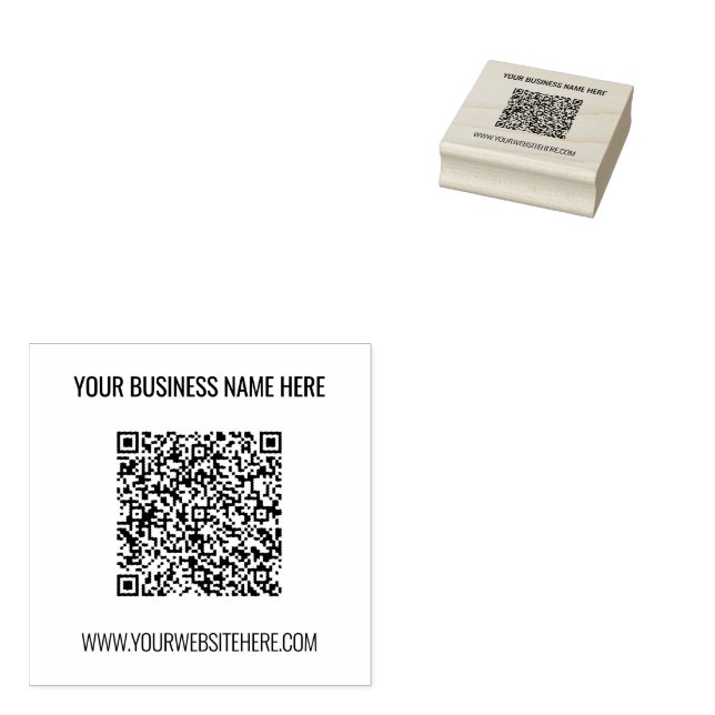 Borracha Nome de código QR personalizado Sítio Web Carimbo  (Carimbado)