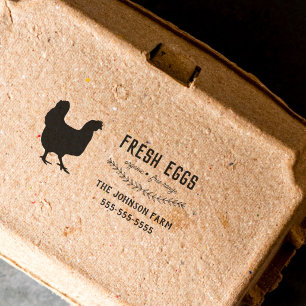 Borracha Ovos Frescos da Fazenda Família Hen Carimbo de Bor