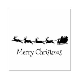 Borracha Papais noeis Sleigh Reindeer Carimbo de Arte de Na