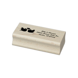 Borracha Pássaros do Amor Endereço de Casamento Carimbo