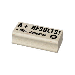 Borracha "RESULTADOS A+ inspiracionais!" Carimbo de borrach