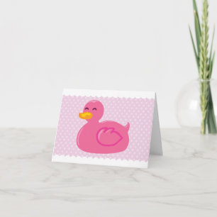 Borracha Rosa Ducky Obrigado Cartões