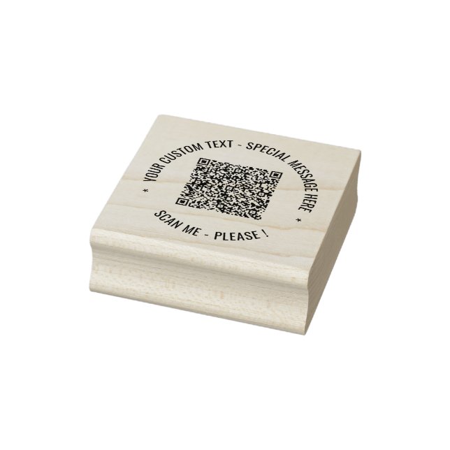 Borracha Seu código QR e Modelo de carimbo de série de text (Carimbo)