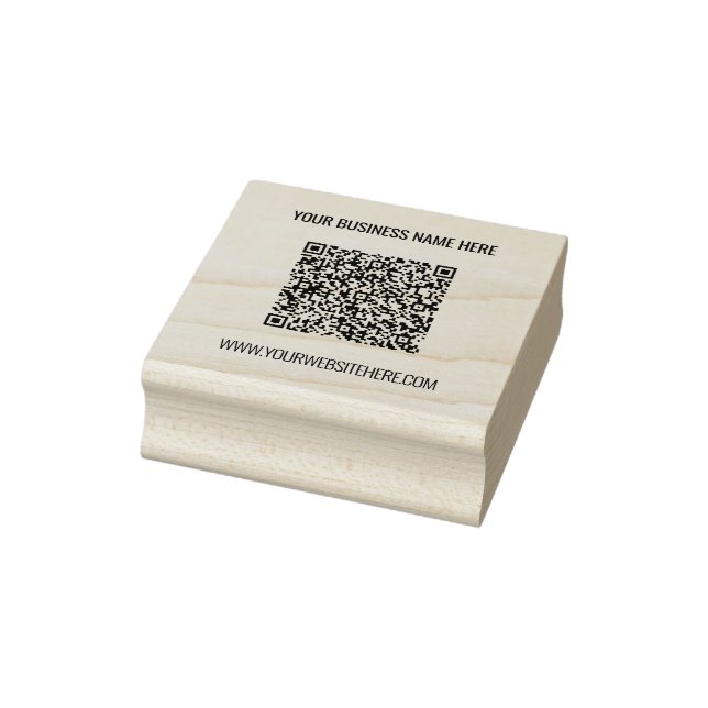Borracha Seu nome de código QR Website Carimbo profissional (Carimbo)