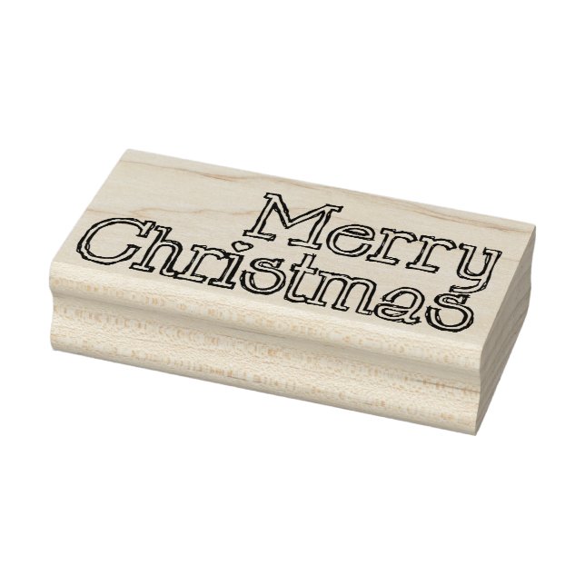 Borracha Texto Feliz de Natal Carimbo de Arte (Carimbo)